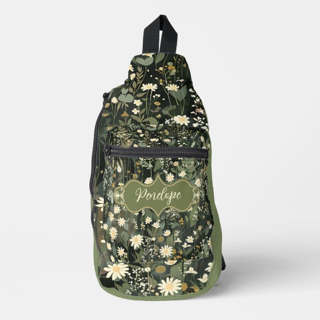 Bandolera Penelope Dark Daisy Floral (Anverso)