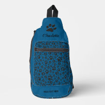 Perro traza polka negro y blanco punto azul
