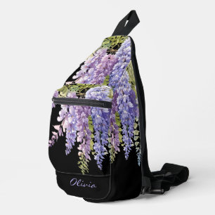 Bandolera Personaliza la glicinia morada de la coloración fl