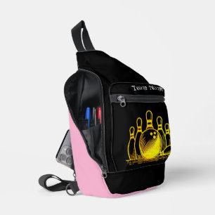 Bandolera Personalizable Golden Bowling Team Art