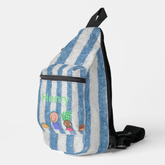 Bandolera Personalizado con raya azul