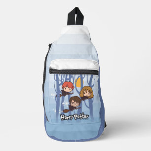 Bandolera Personalizado Harry, Ron Y Hermione Volando En Bos