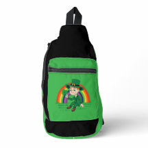 Personalizado lindo leprechaun con shamrock y arco
