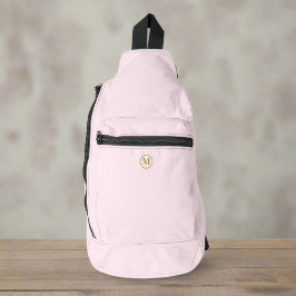 Bandolera Personalizado Oro Inicial l Girly Limpio Rubor Ros