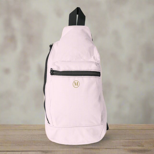 Bandolera Personalizado Oro Inicial l Girly Limpio Rubor Ros (Subido por el creador)