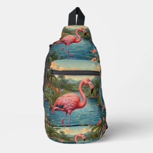 Bandolera Personalizar flamingo rosado