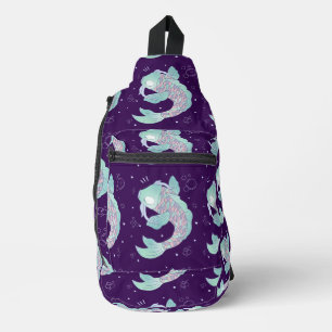 Bandolera Pez Koi Pastel   Arte Popular Caprichoso Subacuáti
