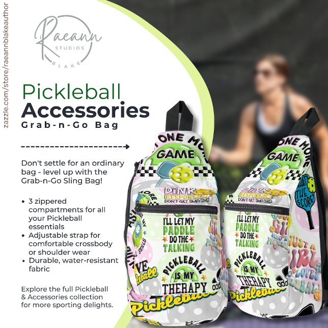 Bandolera Pickleball Accessories Grab-n-Go Sling Bag (Subido por el creador)