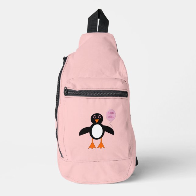 Bandolera Pingüino Rosa (Anverso)