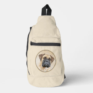 Bandolera Pintura de Bullmastiff cervato rojo sable Arte de 