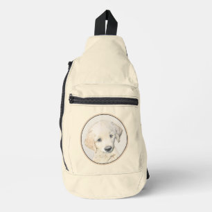 Bandolera Pintura de cachorro de Golden Retriever Arte origi