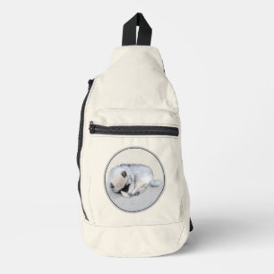 Bandolera Pintura de Keeshond Cachorro Durmiendo Arte Origin
