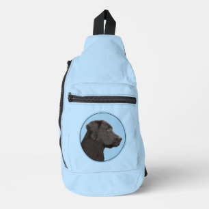 Bandolera Pintura de Labrador Retriever Perro Labrador Negro