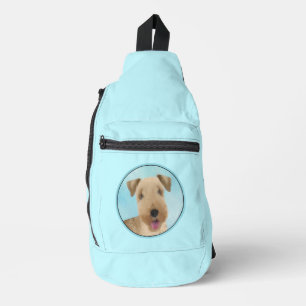 Bandolera Pintura de Lakeland Terrier Arte de Perro Original