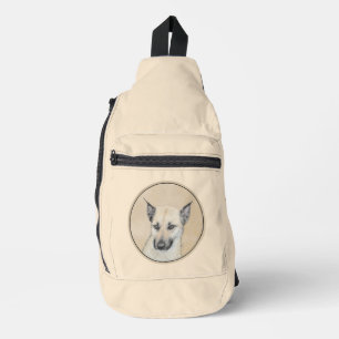 Bandolera Pintura de Orejas Puntiagudas de Cachorro Chinook
