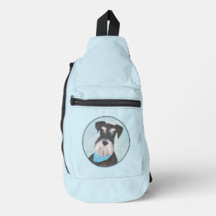 Bandolera Pintura de Schnauzer Miniatura sin recortar Arte d