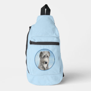 Bandolera Pintura de Scottish Deerhound Gris Arte de Perro O