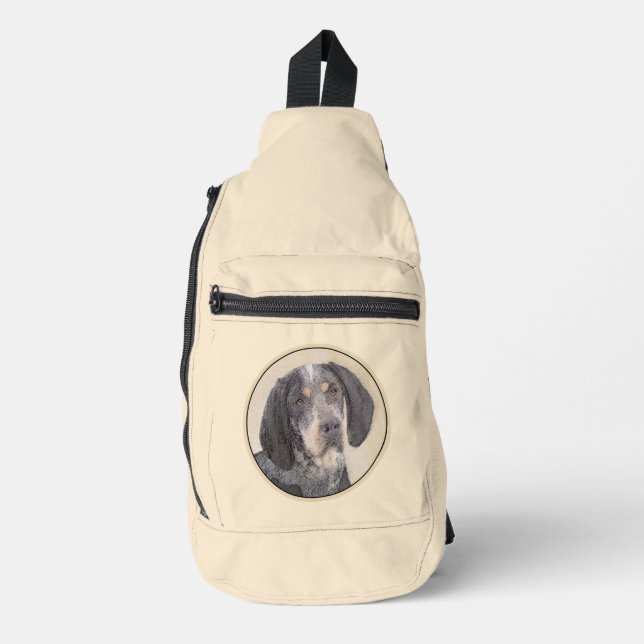 Bandolera Pintura en torno al atún rojo con dibujos de perro (Anverso)