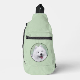 Bandolera Pintura Samoyed Blanco Cute Original Mascota Perro