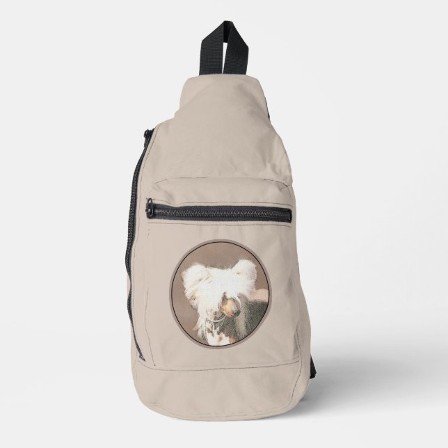 Bandolera Pintura sin pelo de cremallera china arte original (Anverso)