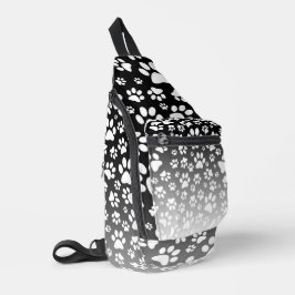 Bandolera Pinzas de patrón blanco en el fondo del degradado