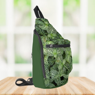 Bandolera Planta de nervio verde deja flores