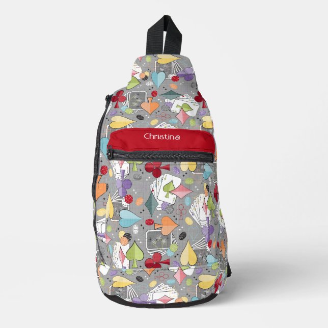 Bandolera Póquer retro (Anverso)