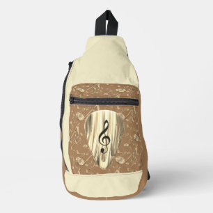 Bandolera Púa de guitarra de notas de música personalizada