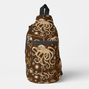 Bandolera Pulpo Steampunk Retro Fantasía Mecánica