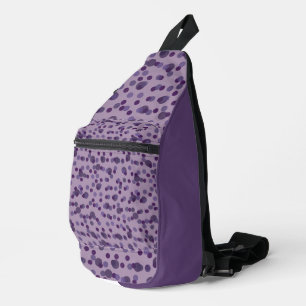 Bandolera puntos morados, lavanda y uva