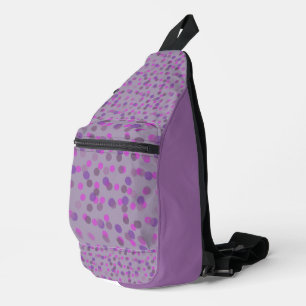 Bandolera puntos púrpura, amatista y fucsia