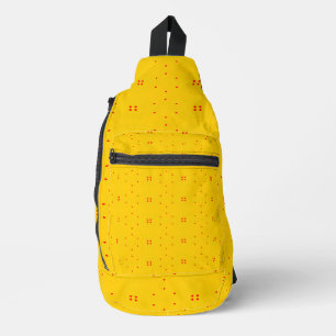 Bandolera Puntos rojos únicos sobre amarillo