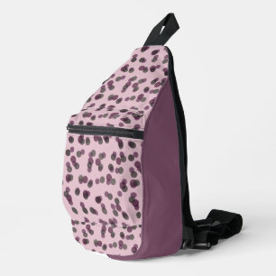 Bandolera Púrpura, gris y rosa