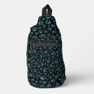 Bandolera Purpurina azul pastas efecto de chispa fondo negro