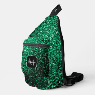 Bandolera Purpurina de imitación verde esmeralda chispa Mono