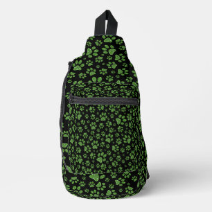 Bandolera Purpurina verde garras efecto chispa fondo negro