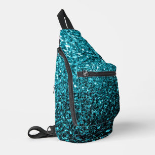 Bandolera Purpurinas de imitación azul Aqua