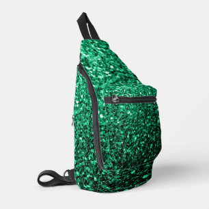 Bandolera Purpurinas de imitación verde esmeralda brillan