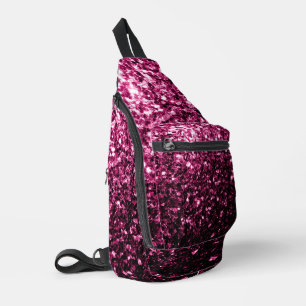 Bandolera Purpurinas falsos de color rosa oscuro brillan