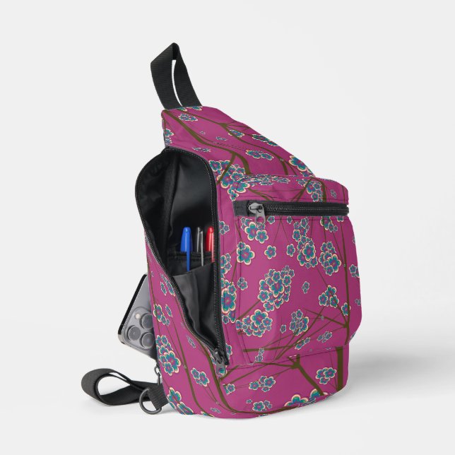 Bandolera Ramas peculiares Boysenberry Sling Bag (Abierto)