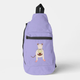 Bandolera Rata siamesa con pastel de cumpleaños