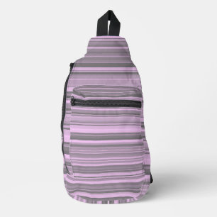 Bandolera Rayas grises moradas