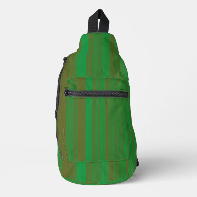 Bandolera Rayas marrones verdes (Anverso)