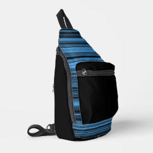 Bandolera Rayas Negras Azules Patrón Continuo