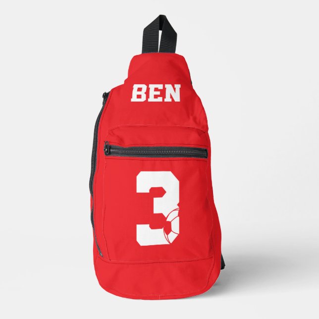 Bandolera Red Personalised Football Boot (Anverso)