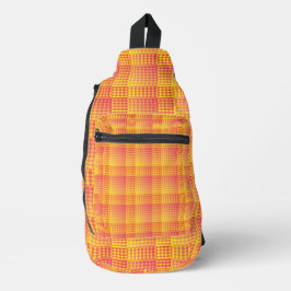 Bandolera Red Yellow Checker Abstract Pattern