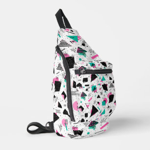 Bandolera Retro Memphis Geometric Pattern