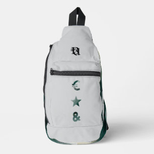 Bandolera RICH Sling Bag Trend Resumen Verde Blanco Negro