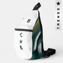 Bandolera RICH Sling Bag Trend Resumen Verde Blanco Negro