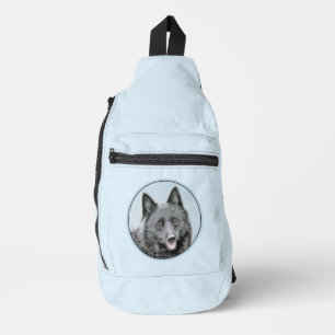 Bandolera Schipperke Pintura Negro Cute Original Perro Arte